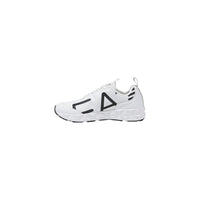 Image 3 : Profil des baskets EA7 Emporio Armani homme, tige textile technique blanc/noir — Delvale