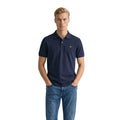 Gant Polo Piqué Shield Homme Bleu Marine Coton