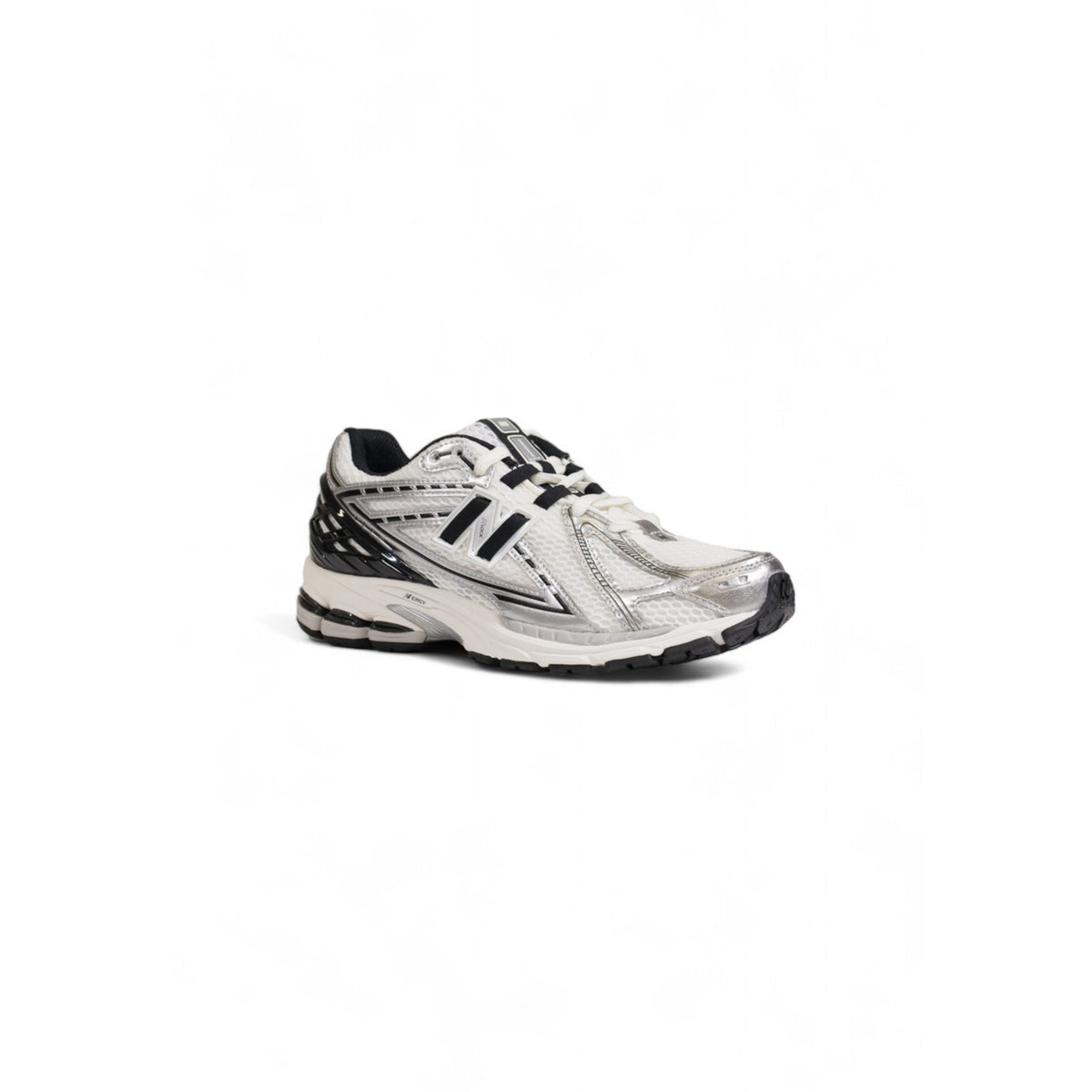 Image 3 : Baskets New Balance 1906R femme blanc argenté noir, vue d'ensemble du design Y2K — delvale