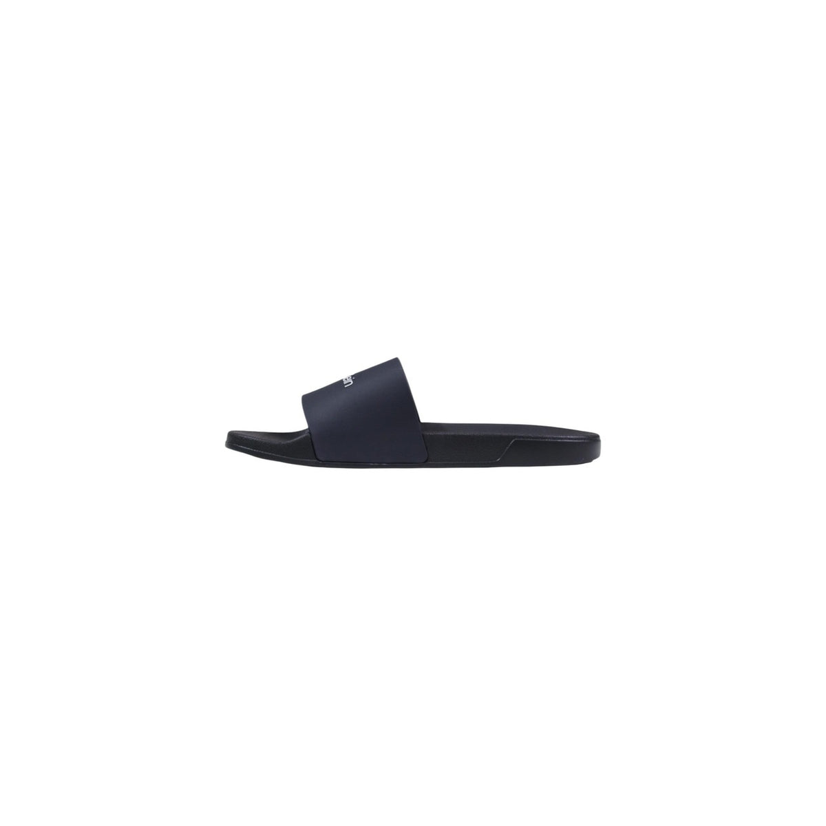 Image 3 : Mules Calvin Klein homme noires en polyuréthane, vue de trois-quarts — Delvale