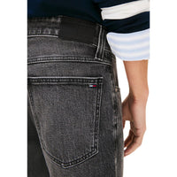 Détail Denim Noir Coton Organique Bermuda Tommy Hilfiger Jeans Homme Poches — Delvale