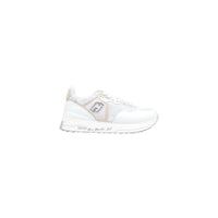 Image 1 : Sneakers Liu Jo Maxi Wonder femme blanches vue de profil, semelle plateforme et logo métal argenté — Delvale