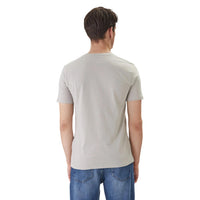Image 3 : Homme en t-shirt Boss gris manches courtes col rond, silhouette ajustée vue de face — Delvale