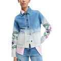 Desigual Damesjas Azuurblauw Katoen Lange Mouwen