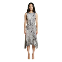 Image 1 : Robe Desigual femme grise sans manches avec motif imprimé et col rond — delvale