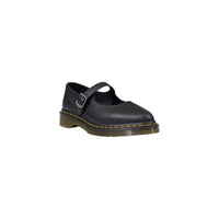 Image 2 : Vue latérale des chaussures Dr. Martens Elphie noires montrant la silhouette basse élégante — delvale