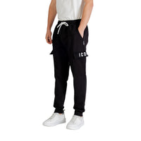 Image 2 : Pantalon Icon homme noir, détail des poches latérales — delvale