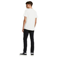Image 2 : T-shirt homme Jack & Jones blanc col rond manches courtes vue détail — delvale