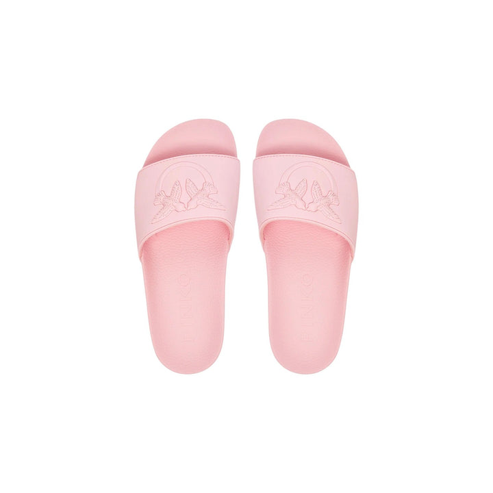 Image 1 : Mules Pinko femme rose en PVC, vue de face — Delvale