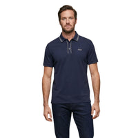 Image 1 : Polo homme Guess bleu marine avec col polo et manches courtes, vue de face — Delvale