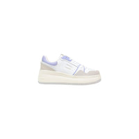 Image 1 : Baskets femme blanches Tommy Hilfiger Jeans en chamois vue de profil — delvale