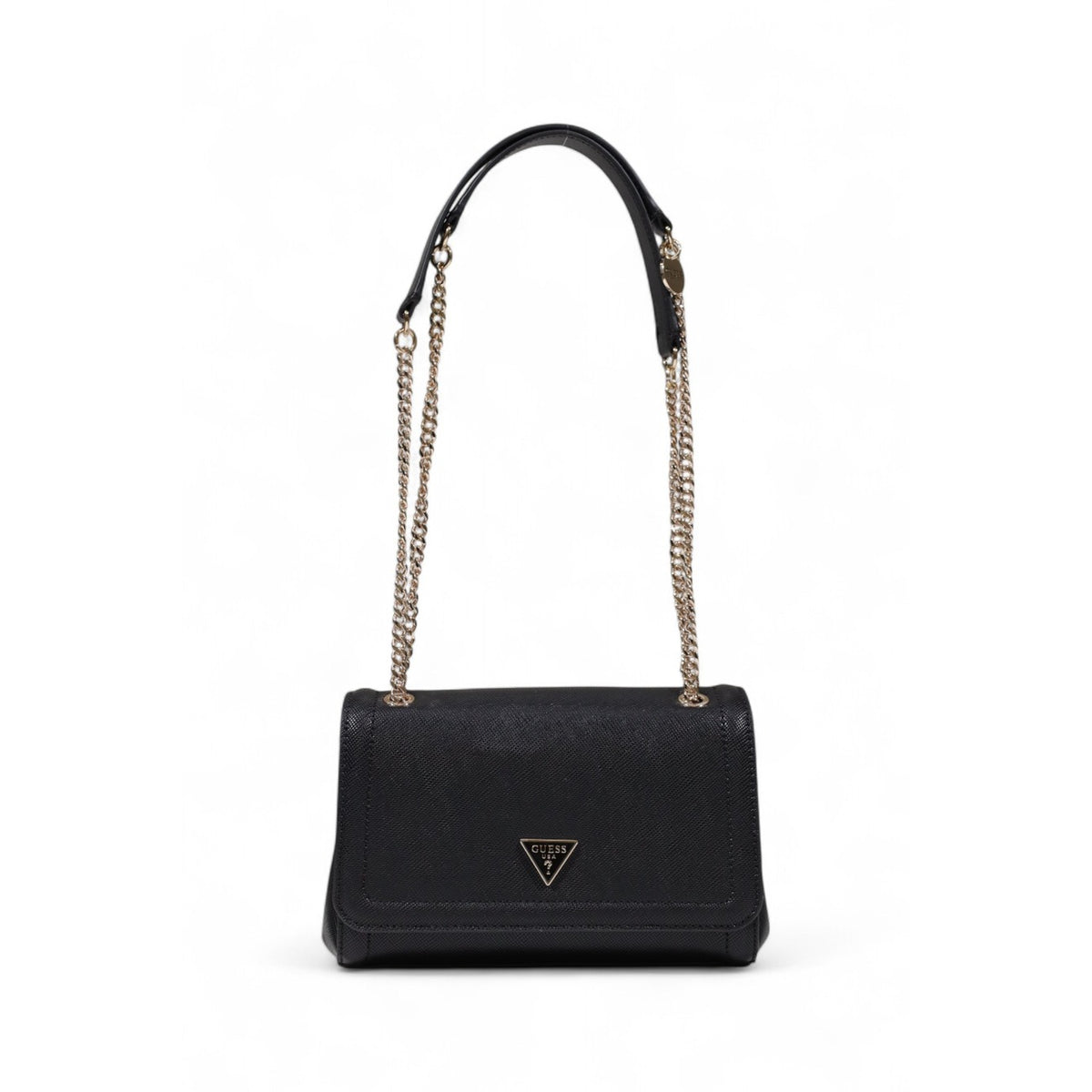 Image 1 : Sac bandoulière Guess noir en polyuréthane pour femme, design compact et élégant — Delvale