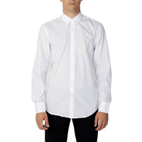 Image 1 : Chemise homme Antony Morato blanche col classique manches longues portée de face — Delvale