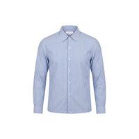 Image 3 : Chemise coton homme Only & Sons bleu azur portée, style décontracté — Delvale