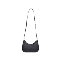 Image 2 : Sac bandoulière Alviero Martini Prima Classe noir, bandoulière réglable longue en port croisé, détail fermeture zip dorée — Delvale