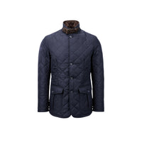 Image 5 : Détail tissu et poches de la veste Barbour homme bleu hiver — Delvale