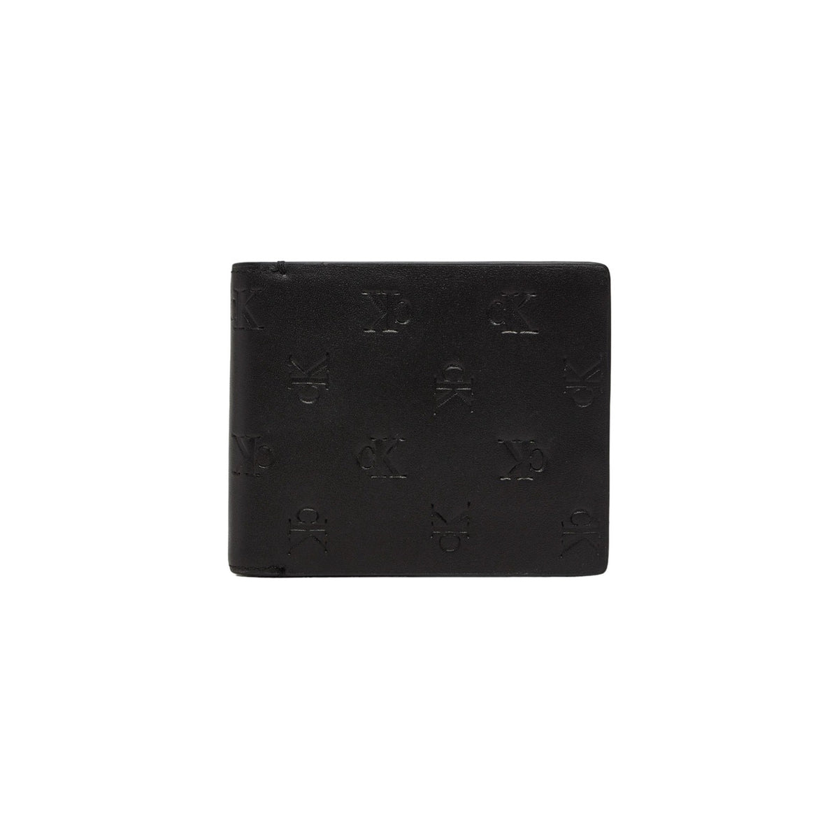Image 1 : Portefeuille Calvin Klein homme en cuir noir avec logo discret — Delvale