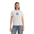 Calvin Klein Jeans – T-shirt Femme Logo CK Carré Violet