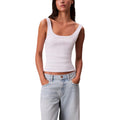 Calvin Klein Jeans Débardeur Femme Blanc Col Rond Premium
