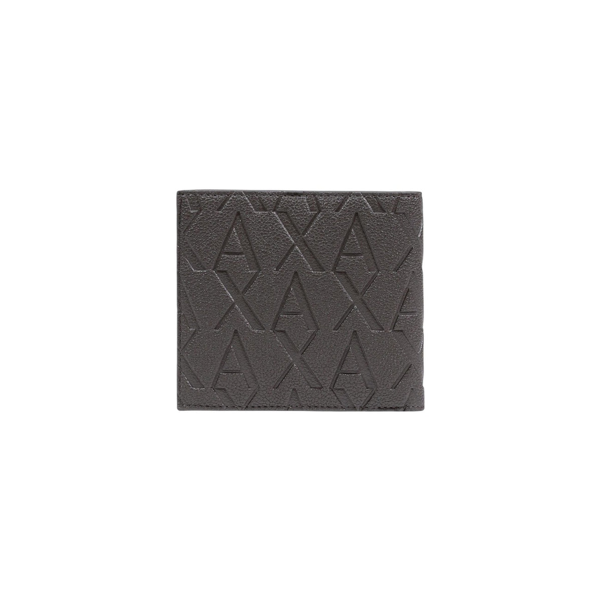 Portefeuille Armani Exchange marron vue de dos — format ultra-plat 1cm épaisseur