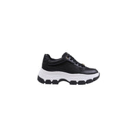 Image 1 : Baskets Guess femme noires sportives avec fermeture lacets, vue de face — delvale