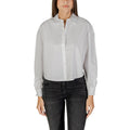 Armani Exchange Chemise Femme Blanc Coton Manches Longues Oversize
