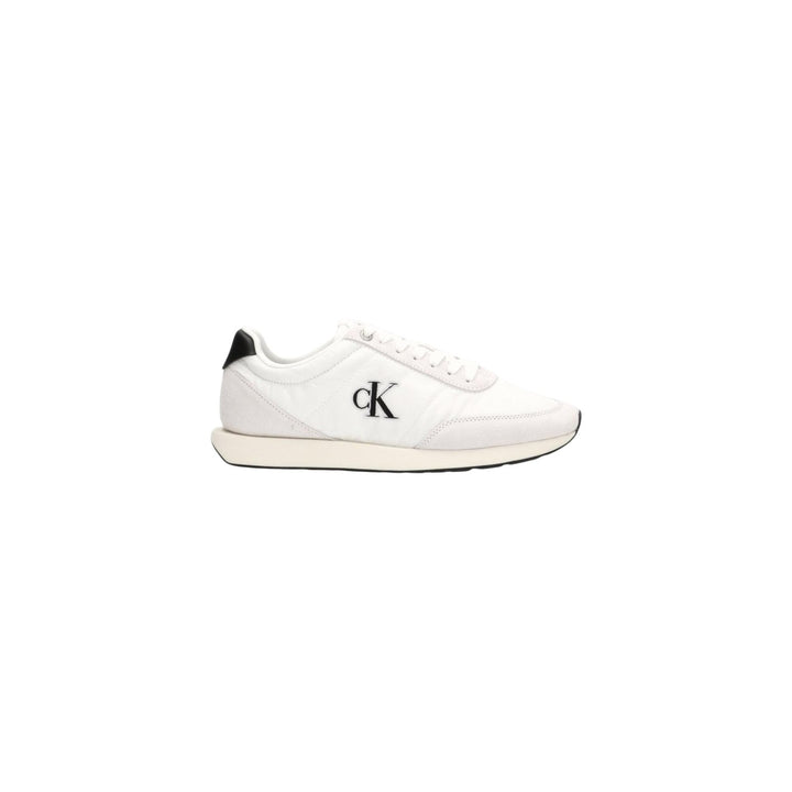 Image 1 : Baskets Calvin Klein Jeans homme blanches avec logo CK latéral et lacets — Delvale