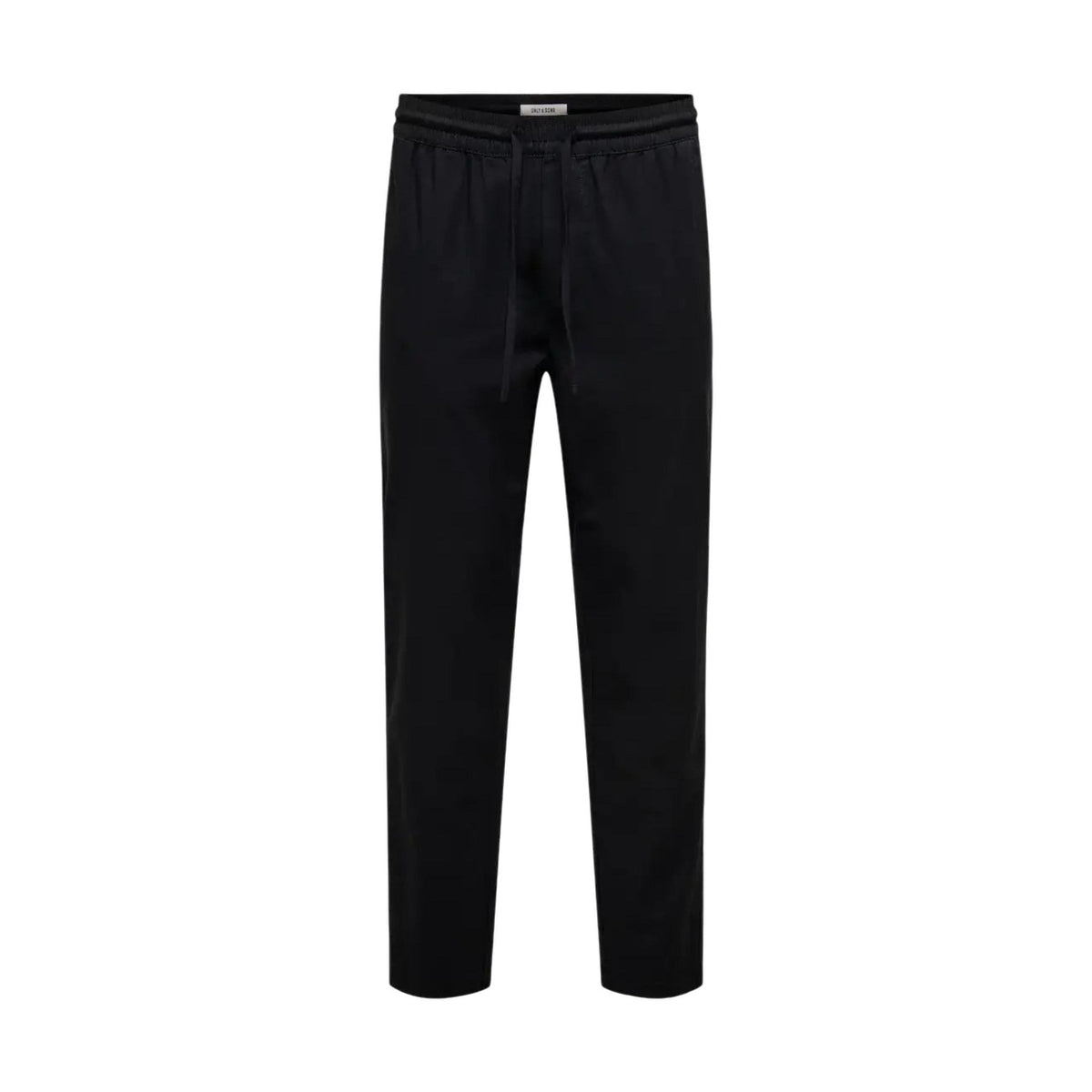 Image 1 : Pantalon noir Only & Sons homme en coton avec fermeture lacets — Delvale