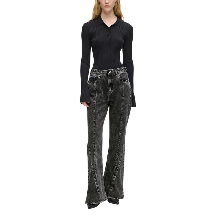 Image 1 : Jean noir femme Karl Lagerfeld coupe regular en coton — delvale