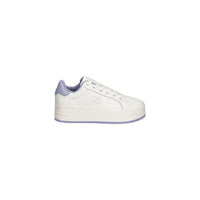 Image 1 : Baskets Tommy Hilfiger Jeans femme blanc en cuir premium avec lacets — delvale