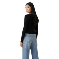 Image 3 : Cardigan femme noir Tommy Hilfiger Jeans manches longues, vue de profil — Delvale