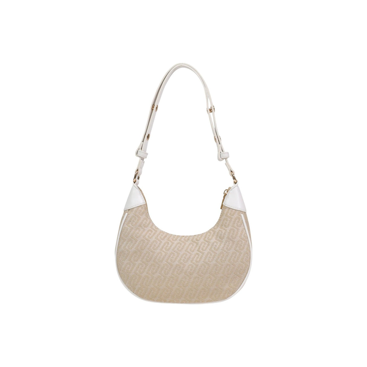 Image 3 : Détail de la bandoulière réglable blanc crème du sac hobo Liu Jo avec boucle métal doré — Delvale