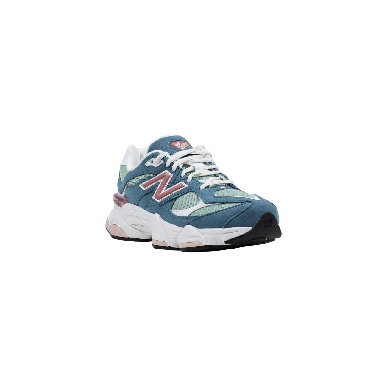 New Balance 9060 vert, vue trois-quarts avant, sneakers chunky