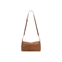 Image 3 : Vue d'ensemble sac à main Desigual femme camel floral gaufré avec fermeture zip et finitions écrue — delvale
