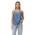 Only – Débardeur Femme Col V Effet Denim Fluide