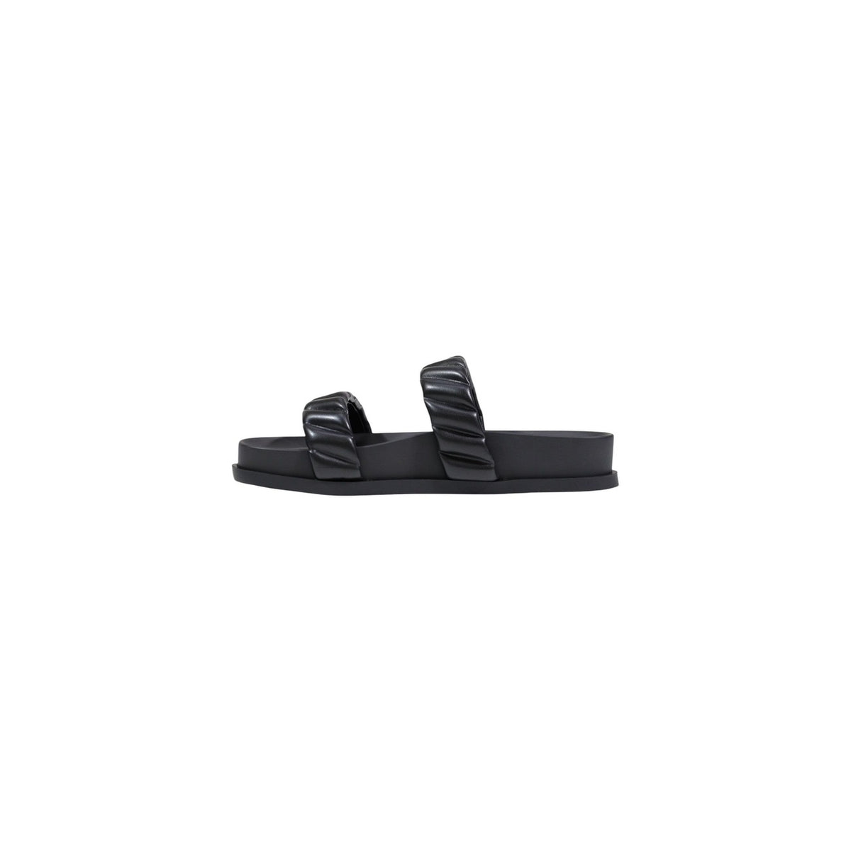 Image 3 : Mules Armani Exchange femme noires à bout pointu, détail du design — delvale