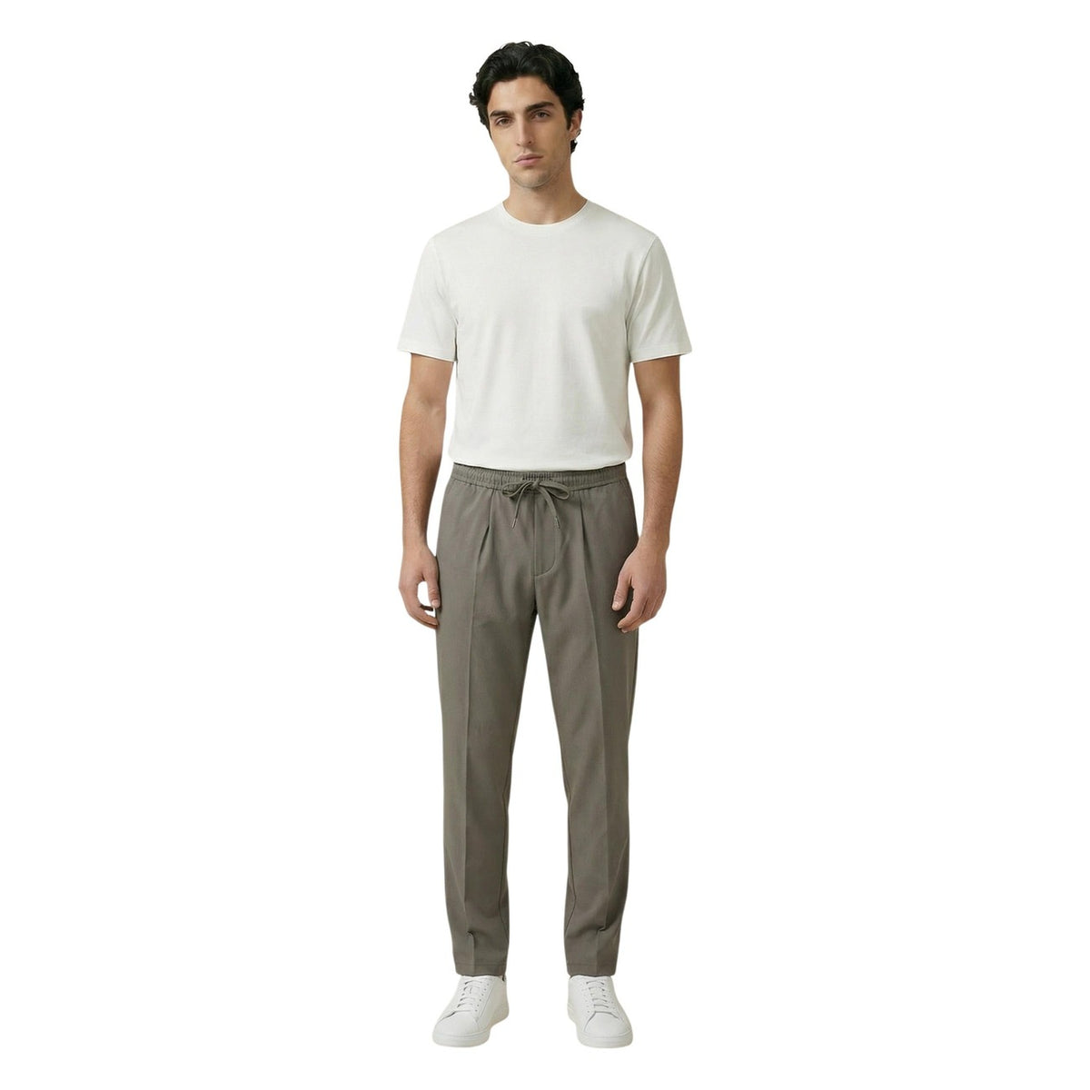 Image 2 : Pantalon homme Gianni Lupo vert détail poches frontales et lacets — delvale