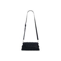 Image 3 : Vue d'ensemble du sac baguette Desigual femme noir avec texture tridimensionnelle tressée — Delvale