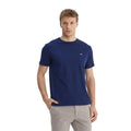 Gant T-Shirt Homme Col Rond Pur Coton Bleu Marine
