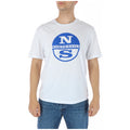 North Sails T-Shirt Homme Logo Circulaire Pur Coton Blanc
