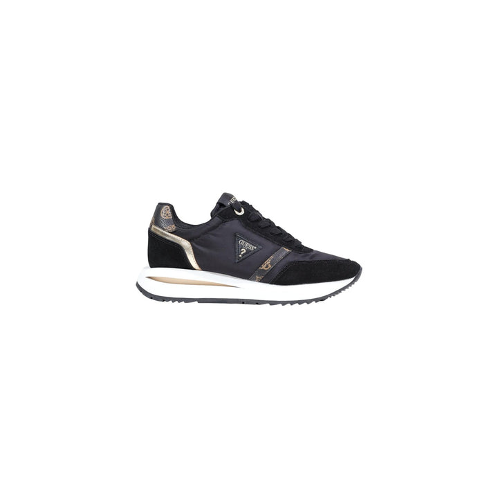 Image 1 : Baskets Guess femme noires urbaines avec lacets, vue de profil — delvale