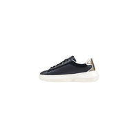 Image 3 : Chaussure Liu Jo femme noir et or, semelle épaisse blanche, détail contrefort doré et insert daim — Delvale