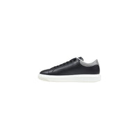Image 3 : Baskets Armani Exchange homme noires semelle épaisse blanche, vue de trois-quarts — Delvale