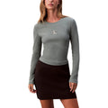 Calvin Klein Jeans Damespullover Groen Ronde Hals Lange Mouwen