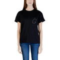 Guess T-shirt Femme Noir Col Rond Coton
