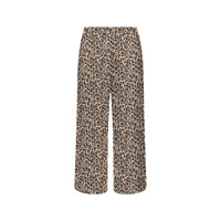 Image 4 : Silhouette complète portant le pantalon Only léopard fluide coupe droite large, look casual chic — Delvale
