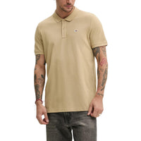 Image 1 : T-shirt Tommy Hilfiger Jeans homme beige col rond manches courtes — Delvale