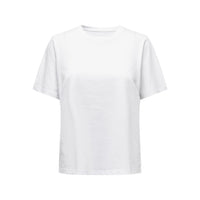 Image 3 : T-shirt basique Only femme blanc manches courtes style minimaliste — Delvale