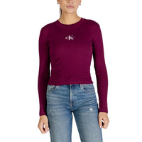 Image 4 : Zoom col rond pull vert Calvin Klein Jeans femme — delvale