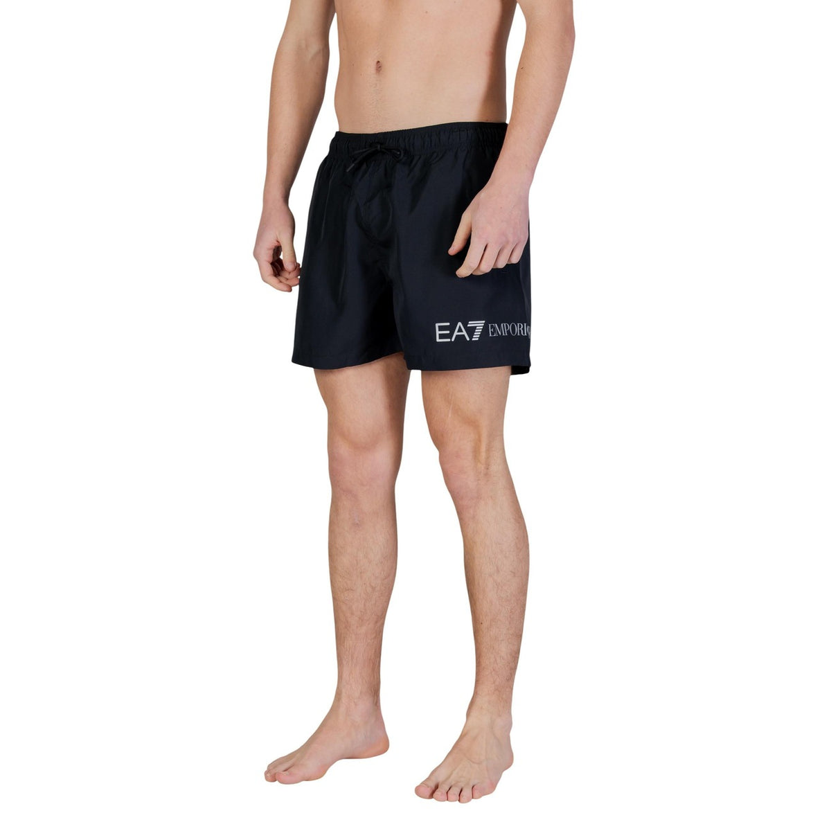 Image 2 : Pantalon EA7 homme noir, détail de la fermeture à cordon — Delvale